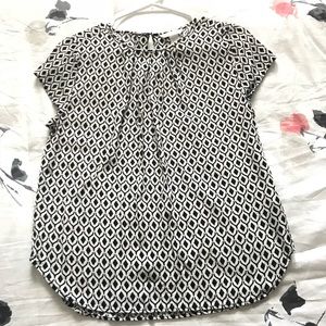 H&M black & white blouse